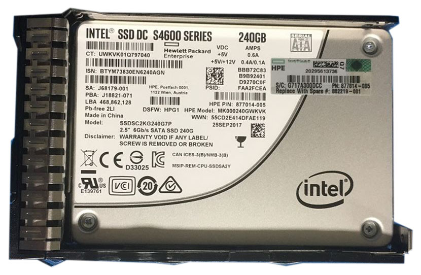 880295-B21 | HPE 240GB SATA 6Gb/s Mixed-use 2.5-inch (SFF) Hot-pluggable SC Digitally Signed Firmware Solid State Drive