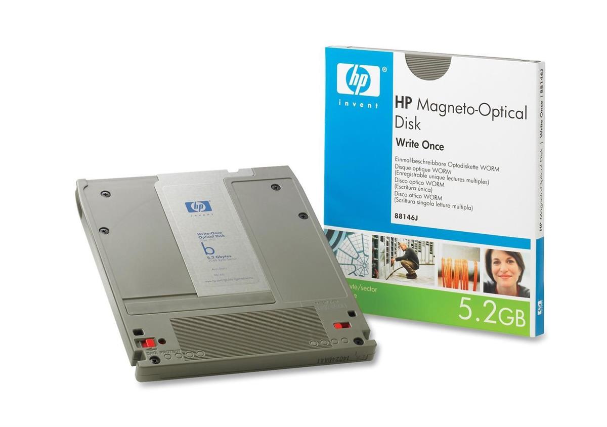 88146J | HP Magneto Optical Tape 5.25-inch Write-Once 2048B/S 5.2GB Data Cartridge