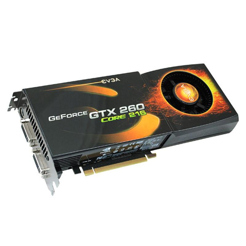 896-P3-1250-RX | EVGA GeForce GTX 260 Core 216 896MB 448-Bit DDR3 PCI Express 2 x16 Dual DVI/ HDMI/ HDTV-out Video Graphics Card