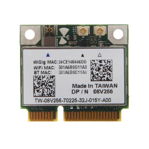 8V256 | Dell DW1601 802.11 a/b/g/n 7Gbps Half Mini Wireless LAN WiFi Card for Latitude 6430u