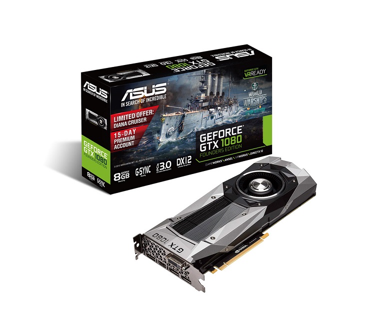900-1G413-2500-001 | Nvidia GeForce GTX 1080 8GB 256-Bit GDDR5X PCI-Express 3 Graphics Card