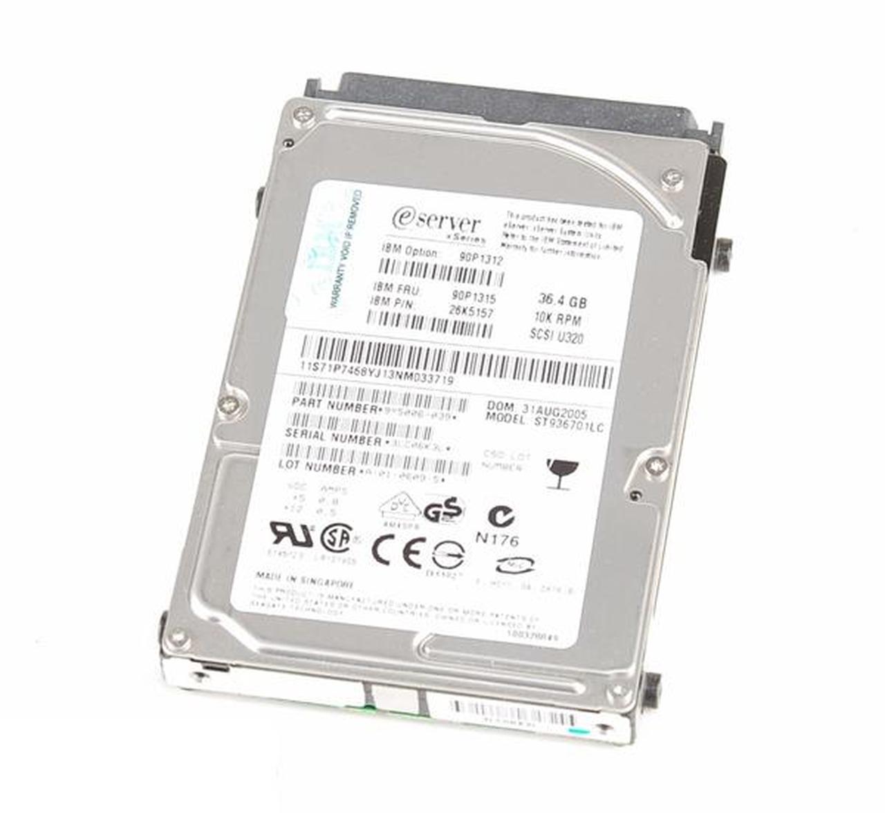 90P1315 | IBM 36.4GB 10000RPM 8MB Cache 68-Pin Ultra-320 SCSI 2.5-inch Hard Drive