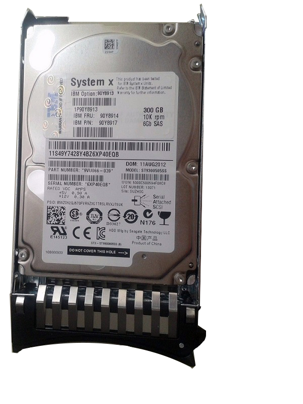 90Y8914 | IBM 300GB 10000RPM SAS 6Gb/s 2.5-inch SFF Gen. 2 Hot-pluggable Hard Drive with Tray