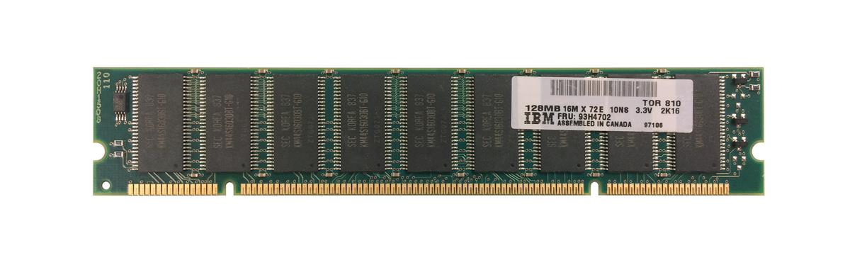 93H4702 | IBM 256MB Kit (2 X 128MB) 66MHz PC66 ECC Unbuffered CL2.5 200-Pin DIMM Memory