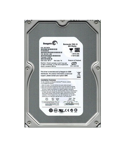 9BJ13H-066 | Seagate 400GB 7200RPM SATA 3.5-inch Hard Drive (FW: 3.AAM)