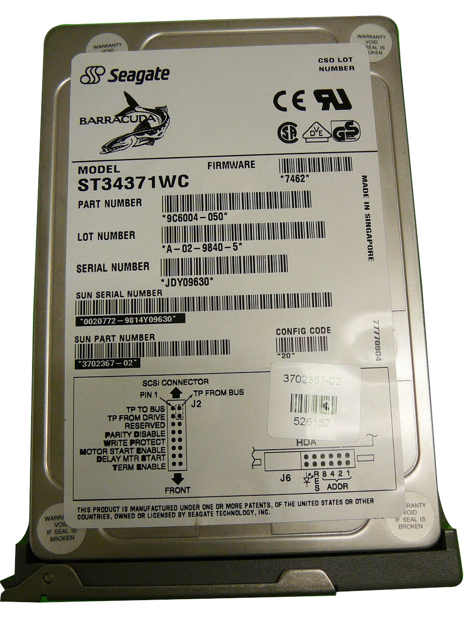 9C6004-050 | Seagate Barracuda 4LP 4.35GB 7200RPM Ultra Wide SCSI 80-Pin 512KB Cache 3.5-inch Internal Hard Disk Drive