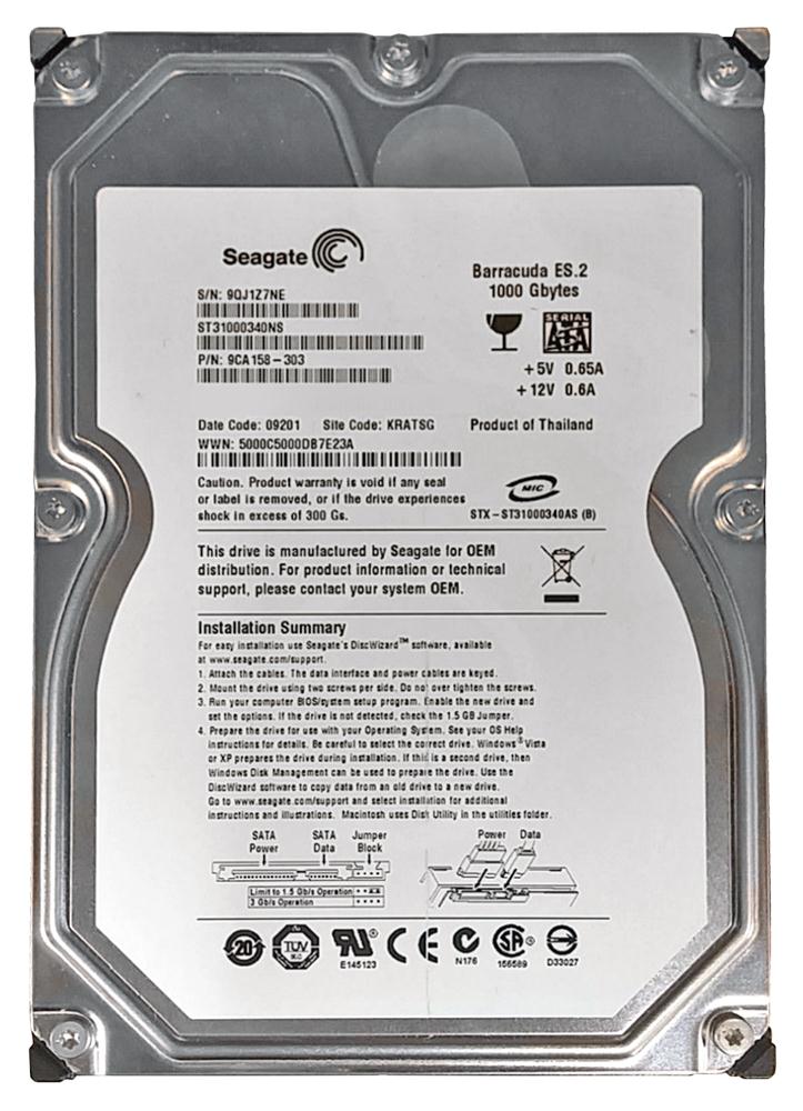 9CA158-303 | Seagate 1TB 7200RPM SATA 3 Gbps 3.5 32MB Cache Barracuda Hard Drive
