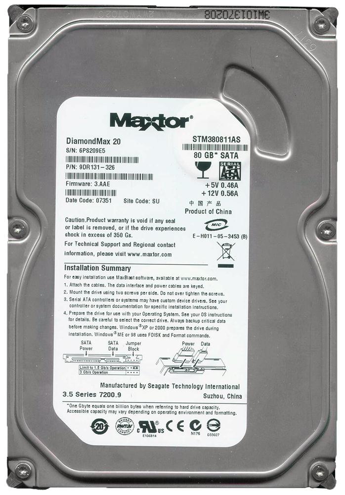 9DR131-326 | Seagate 80GB 7200RPM SATA Gbps 3.5 8MB Cache Hard Drive 9DR131-326 | Seagate 80GB 7200RPM SATA Gbps 3.5 8MB Cache Hard Drive