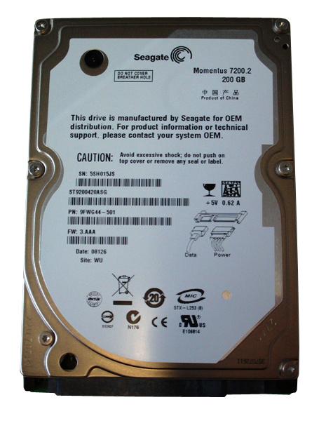 9FWG44-501 | Seagate 200GB 7200RPM SATA 3 Gbps 2.5 16MB Cache Momentus Hard Drive 9FWG44-501 | Seagate 200GB 7200RPM SATA 3 Gbps 2.5 16MB Cache Momentus Hard Drive