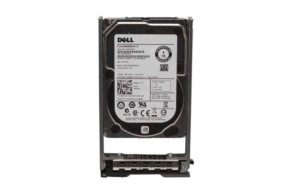9KW4J | Dell 1TB 7200RPM SATA 6Gb/s 64MB Cache 2.5-inch Hard Drive