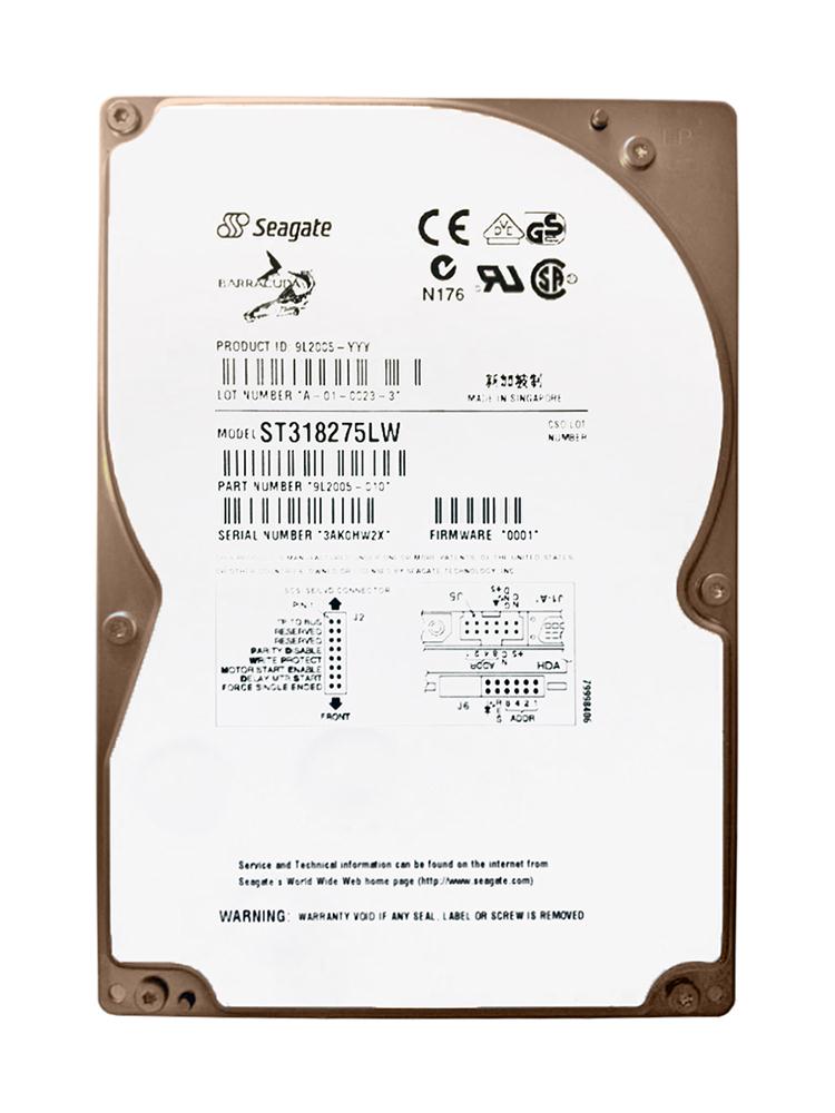 9L2005-010 | Seagate 18GB 7200RPM Ultra2 Wide SCSI 3.5 1MB Cache Hard Drive