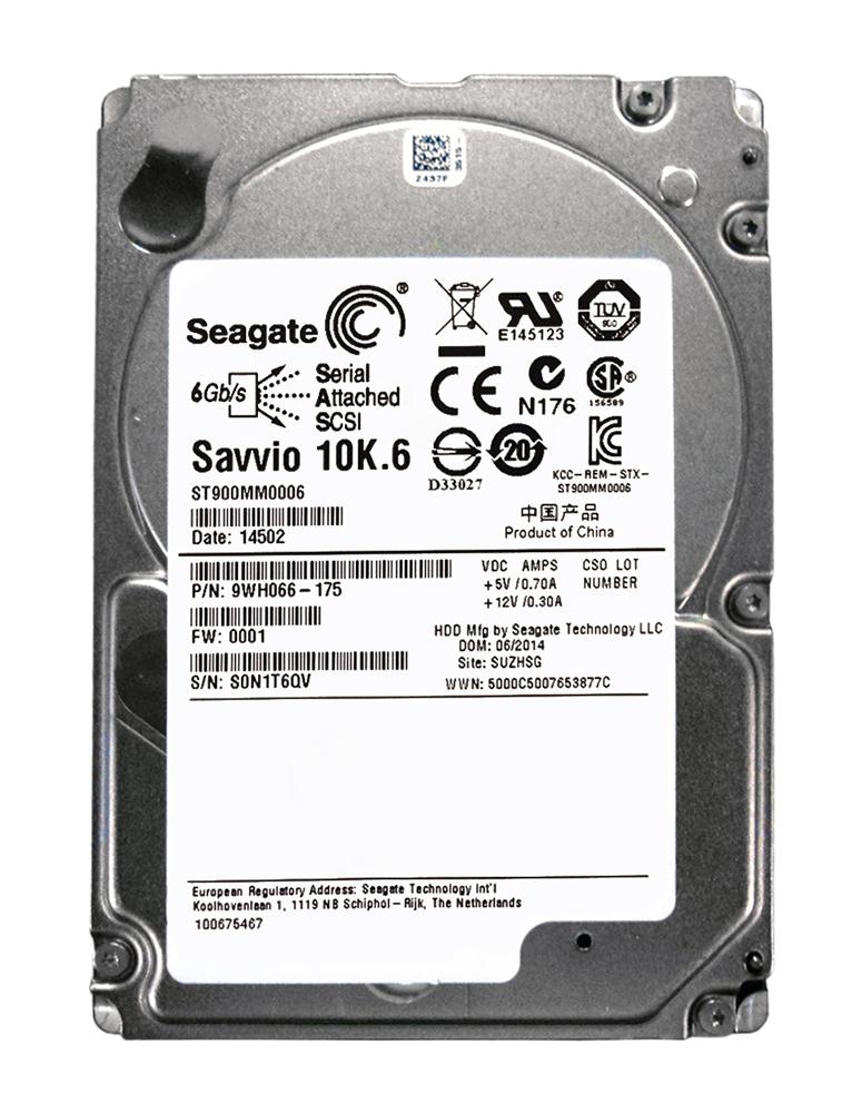 9WH066-175 | Seagate 900GB 10000RPM SAS 6 Gbps 2.5 64MB Cache Hard Drive