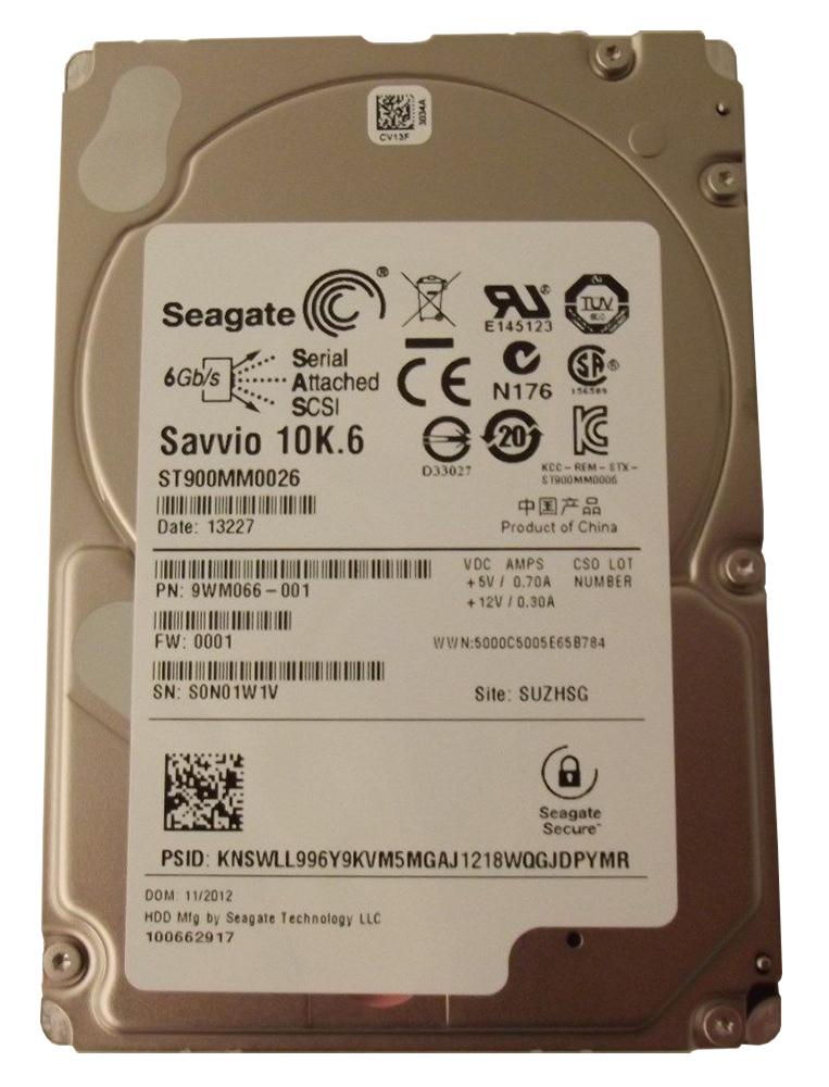 9WM066-001 | Seagate 900GB 10000RPM SAS 6 Gbps 2.5 64MB Cache Hard Drive