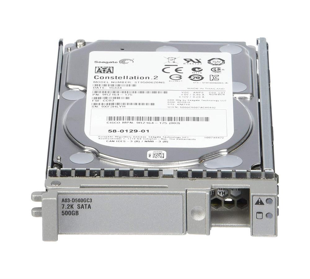 A03-D500GC3 | Cisco 500GB 7200RPM SATA Gbps 2.5 64MB Cache Hard Drive
