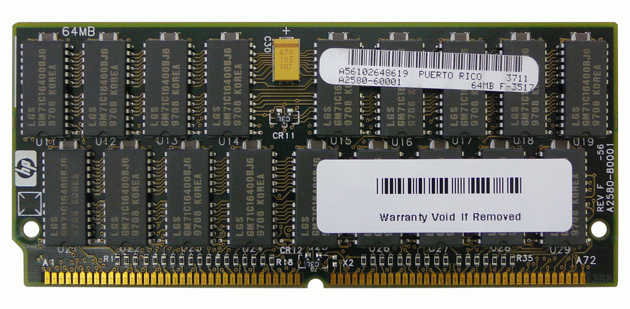 A2580-60001 | HP 64MB FastPage ECC SIMM Memory Module