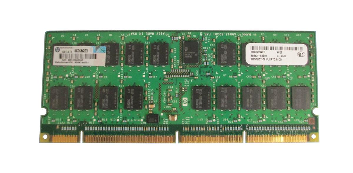A9843AX | HP 1GB DDR2-533MHz PC2-4200 ECC Registered CL4 240-Pin DIMM 1.8V Single Rank Memory Module