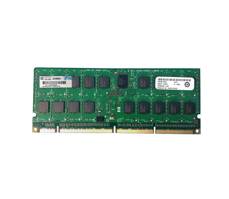 A9849-60301 | HP 4GB DDR2-533MHz PC2-4200 ECC Registered CL4 240-Pin DIMM 1.8V Dual Rank Memory Module A9849-60301 | HP 4GB DDR2-533MHz PC2-4200 ECC Registered CL4 240-Pin DIMM 1.8V Dual Rank Memory Module