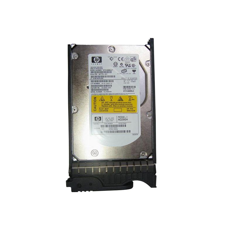 AD206A | HP 146GB 15000RPM Ultra-320 SCSI 80-Pin Hot-pluggable 3.5-inch Hard Drive with Tray