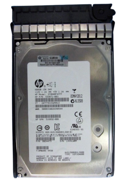 AP871A | HPE 450GB 15000RPM SAS 6Gb/s LFF M6612 Hard Drive