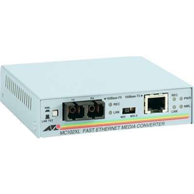AT-MC102XL-90 | Allied Telesis Fast Ethernet Media Converter 1 X RJ-45 1 X SC Duplex 100BASE-TX 100BASE-FX AT-MC102XL-90 | Allied Telesis Fast Ethernet Media Converter 1 X RJ-45 1 X SC Duplex 100BASE-TX 100BASE-FX