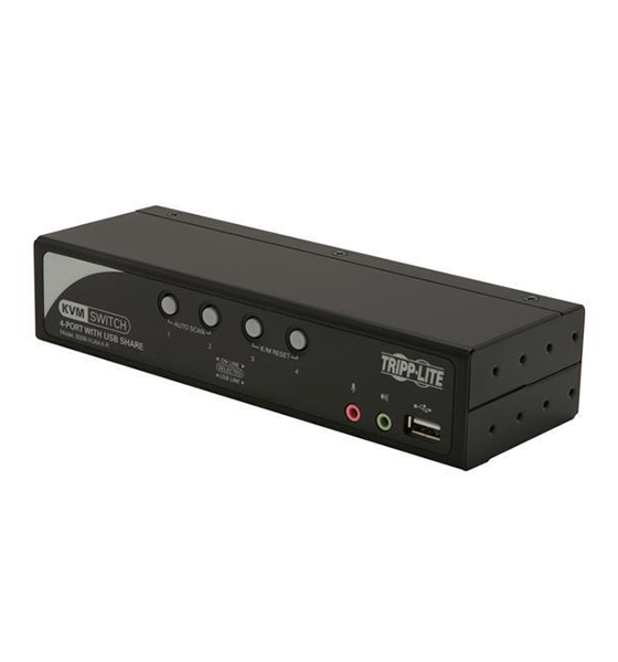 B006-VUA4-K-R | Tripp-Lite 4-Port KVM Audio Switch