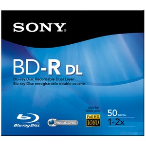 BNR50RH | Sony 2x BD-R Dual Layer Media - 50GB - 120mm Standard