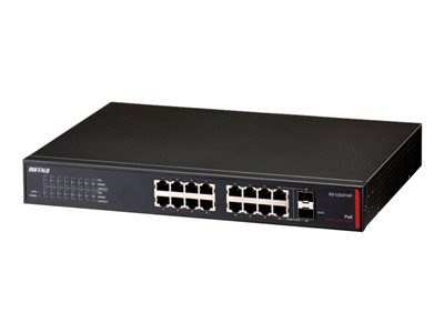 BS-GS2016P | Buffalo BS-GS20P Series Switch 16-Ports Managed Desktop, Rack-mountable
