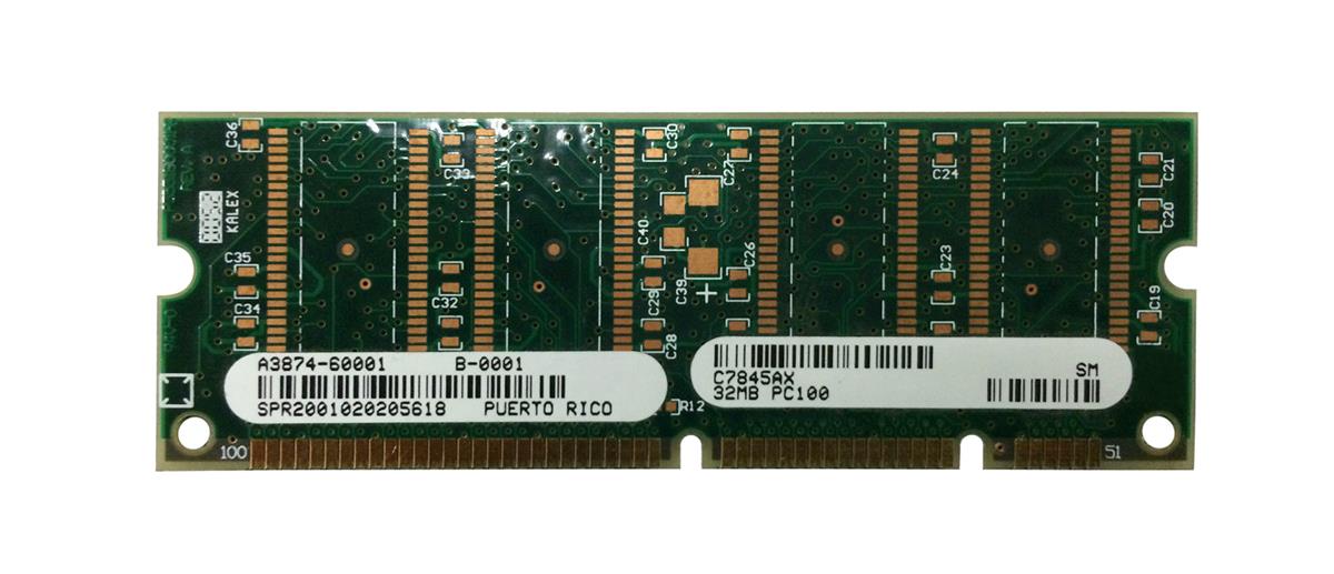 C7845A | HP 32MB 100MHz PC100 non-ECC Unbuffered CL2 100-Pin SoDimm 3.3V Memory Module