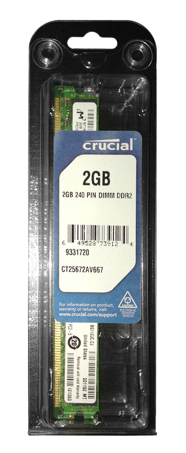 CT25672AV667 | Crucial 2GB DDR2 Registered ECC PC2-5300 667Mhz 1Rx4 Memory
