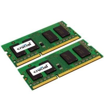CT2K4G3S160BM | Micron 8GB (2X4GB) 1600MHz PC3-12800 CL15 Single Rank non-ECC Unbuffered DDR3 SoDIMM Memory Kit