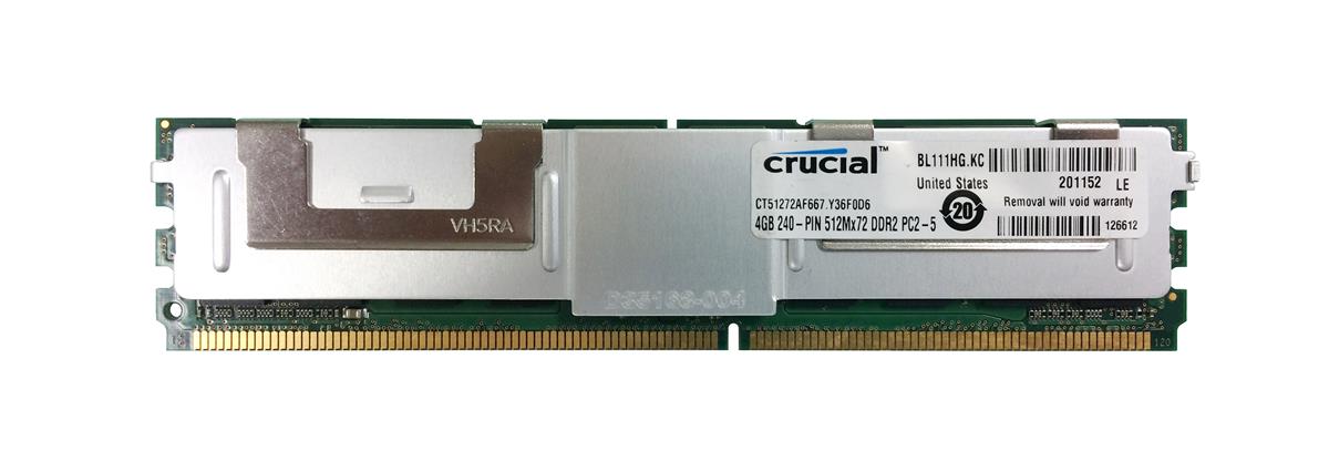 CT51272AF667 | Crucial 4GB DDR2 Fully Buffered FB ECC PC2-5300 667Mhz 2Rx4 Memory