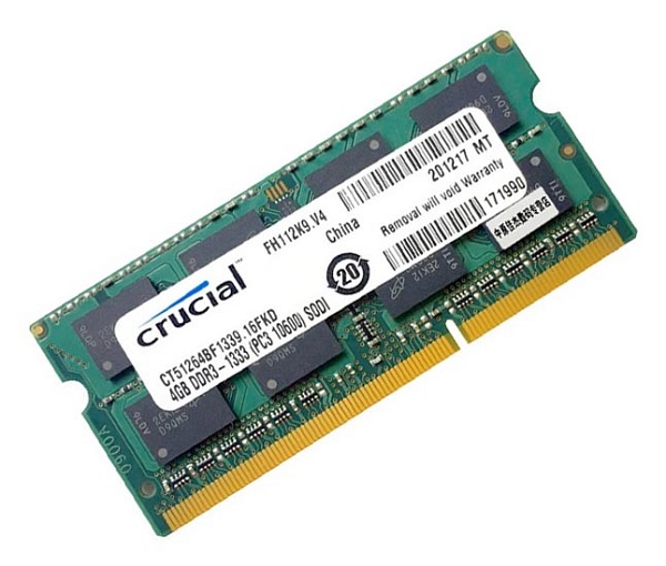 CT51272BW1339 | Crucial 4GB DDR3-1333MHz PC3-10600 ECC Registered CL9 240-Pin DIMM Dual Rank Memory Module