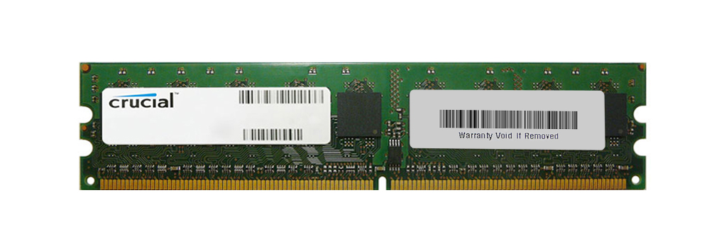 CT607758 | Crucial Technology 1GB DDR2-667MHz PC2-5300 ECC Unbuffered CL5 240-Pin DIMM 1.8V Memory Module for Dell PowerEdge SC440 Server