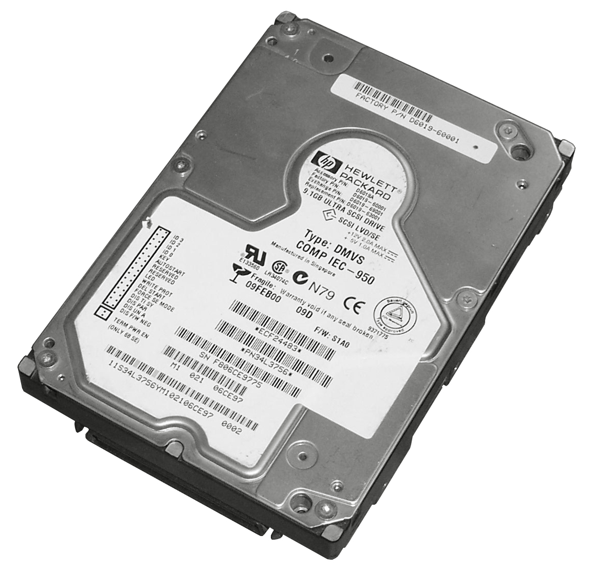 D6019-69002 | HP 9.1GB 10000RPM Ultra Wide SCSI Hot-Pluggable 80-Pin 3.5-inch Hard Drive