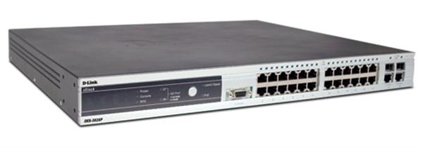 DES-3828P | D-Link 24-Port 10/100 Stackable 4-Gigabit Ports + 2cmb Sfp PoE Switch