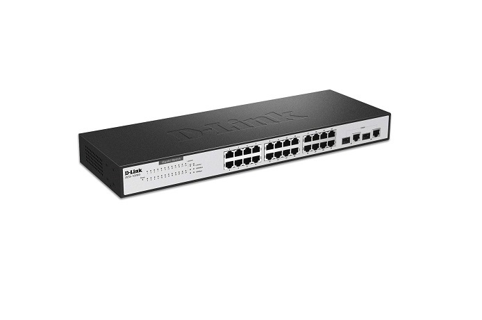 DGS-1100-26MP | D-Link 24-Port 10/100/1000 (PoE+) Unmanaged Gigabit Ethernet Switch