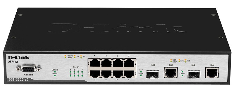 DGS-3200-10 | D-Link 8-Port 10/100/1000 Layer 2 Managed Ethernet Switch