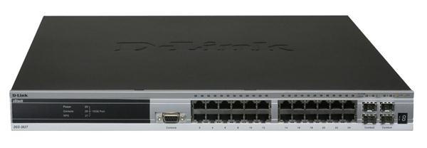 DGS-3627 | D-Link xStack Managed 24-Port Gigabit Stackable L3 Switch 4 SFP Combo Ports 3 10-Gig Slots IPv6