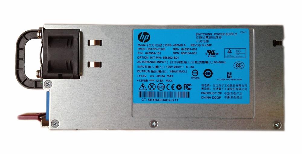DPS-460MB-A | HP 460-Watts Common Slot Platinum Redundant Hot-Pluggable Switching Power Supply DPS-460MB-A | HP 460-Watts Common Slot Platinum Redundant Hot-Pluggable Switching Power Supply