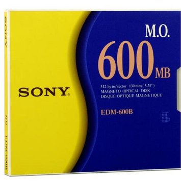 EDM600B | Sony 5.25 Magneto Optical Media - Rewritable - 600MB - 5.25 - 1x