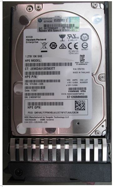EG001200JWFUT | HPE 1.2TB 10000RPM SAS 6Gb/s SFF QR Hard Drive