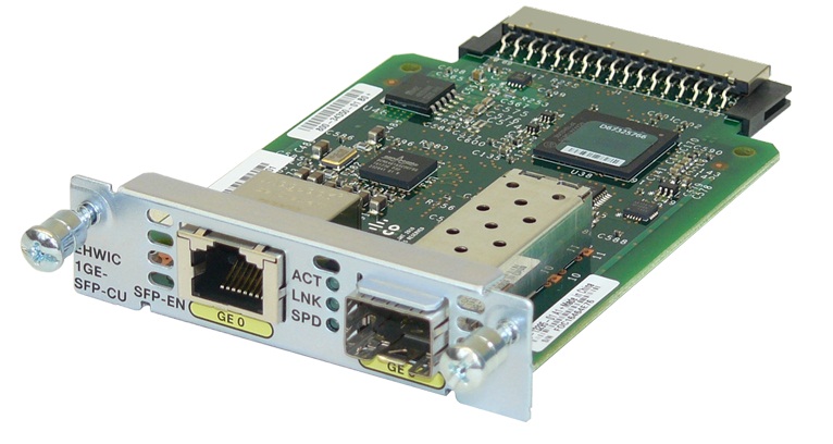 EHWIC-1GE-SFP-CU | Cisco Gigabit EN Enhanced High-speed WAN Interface Card Expansion Module EHWIC