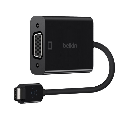 F2CU037BTBLK | Belkin USB / VGA Video Adapter Type C USB HD-15 VGA Black