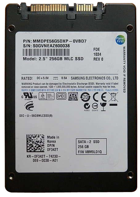 F342T | Dell 256GB SATA 2.5-inch MLC Solid State Drive
