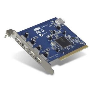 F5U220 | Belkin USB 2.0 5-Port PCI Card - 4 x 4-pin Type A USB 2.0 USB External 1 x 4-pin Type A USB 2.0 USB Internal - Plug-in Card