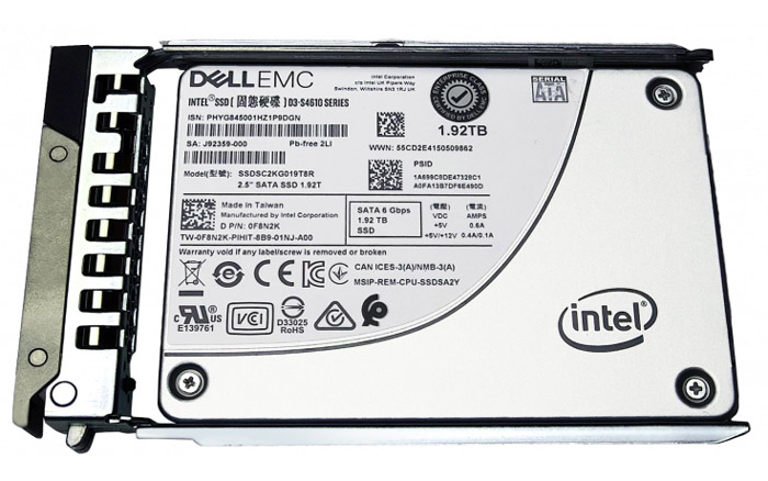 F8N2K | Dell 1.92TB Mixed-use TLC SATA 6Gb/s 2.5-inch Hot-pluggable Solid State Drive for PowerEdge Server