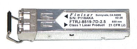 FTRJ-8519-7D-2.5 | Finisar 2.5GB SFP 1000BASE-SX 850NM Class 1 LASER SW Transceiver 21 CFR