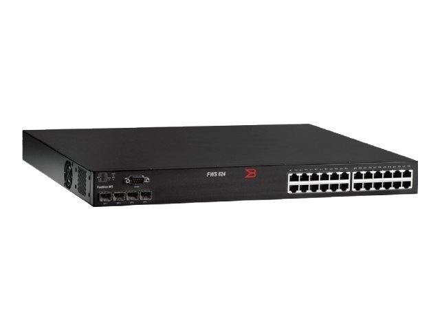 FWS624-POE | Brocade Fastiron Workgroup Switch 624-POE Switch L3 Managed 24 X 10/100 + 4 X Shared SFP Desktop POE