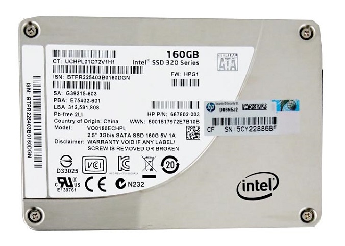 G39315-603 | HP 160GB SATA3Gb/s 2.5-inch Solid State Drive