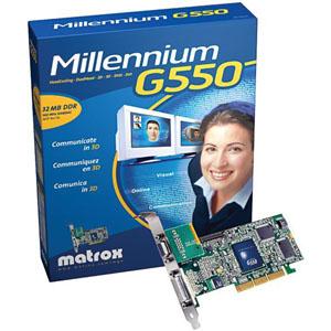 G55MADDL32DR | Matrox Millennium G550 32MB DDR SDRAM Agp 4x Low-Profile Video Card without Cable